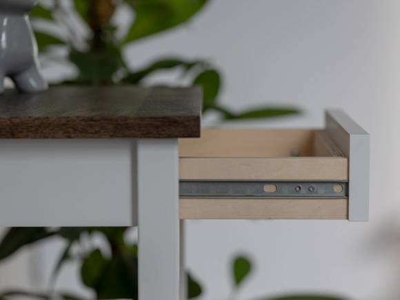 Ragaba ENTLIK Bedside Table 40x35x70cm Black Oak Preisnachlass