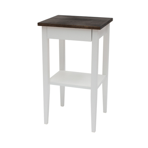 Ragaba ENTLIK Bedside Table 40x35x70cm Black Oak Preisnachlass