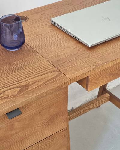Ragaba LUKA Ashwood Writing Desk 65x50cm with Drawer Oak stained Weihnachtsangebot