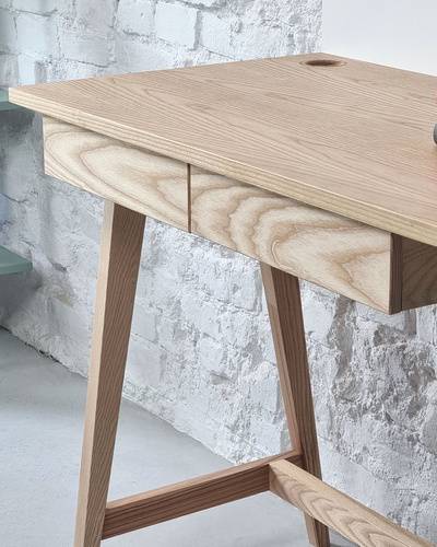 Ragaba LUKA Ashwood Writing Desk 85x50cm with 2 Drawer Osterangebot