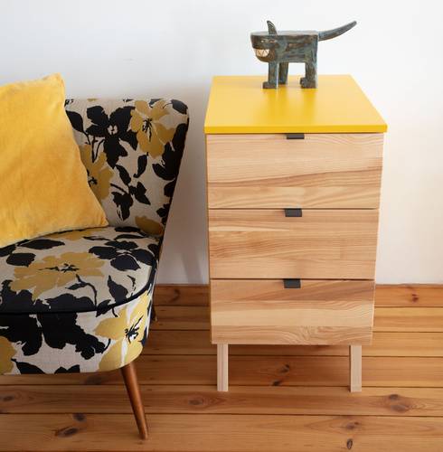 Ragaba LUKA 3-Drawer Storage Cabinet W41xD50cm Broom Yellow Neueste Mode