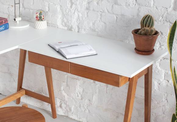 Ragaba LUKA Corner Desk W 135cm x D 85cm Sage Green Oak Left Side Bestseller