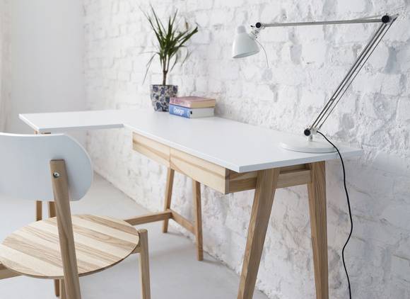 Ragaba LUKA Ashwood Corner Desk W135 x D85cm Broom Yellow Left Side Saisonale Angebote