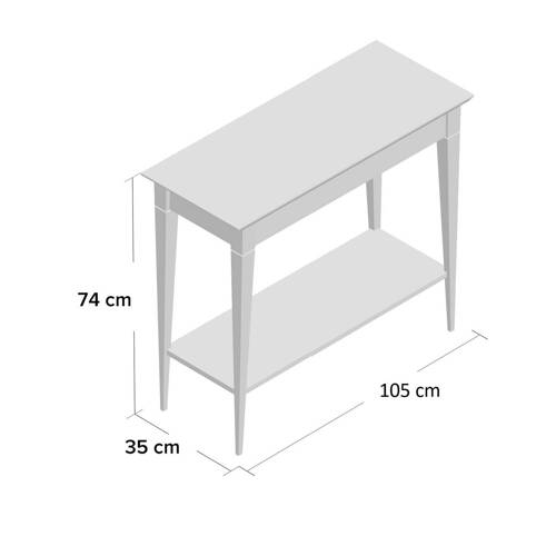 Ragaba MIMO Console Table 105x35cm Black Legs Beaver Brown Sonderangebote