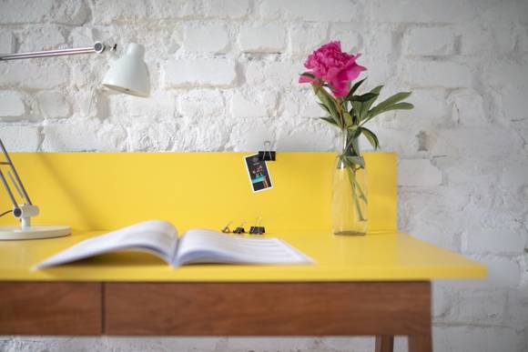 Ragaba LUKA Writing Desk 110x50cm with Drawer Oak Broom Yellow Letzte 3 Tage