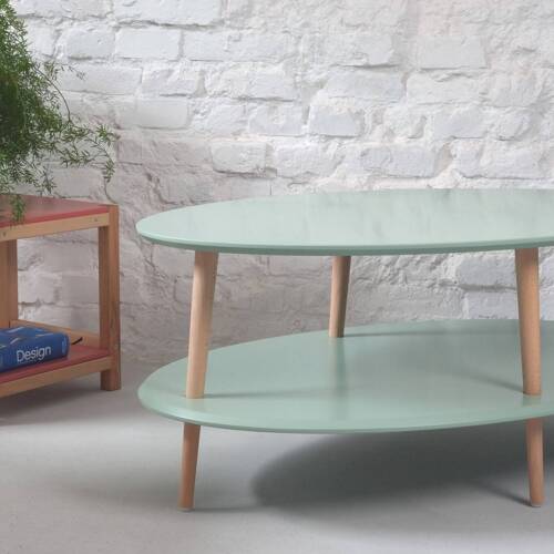 Ragaba OVO low Coffee Table W 110 x D 70cm - Sage Green 50% Rabatt mit kostenlosem Versand