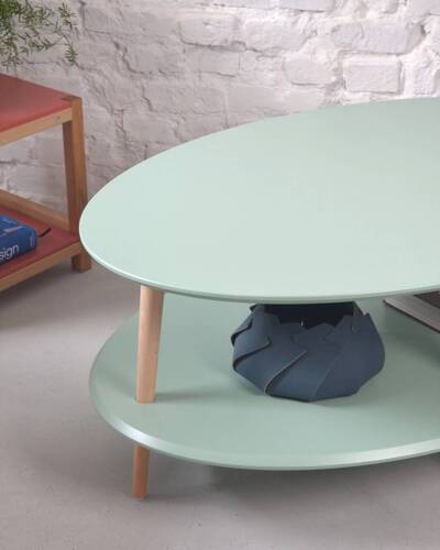 Ragaba OVO low Coffee Table W 110 x D 70cm - Sage Green 50% Rabatt mit kostenlosem Versand