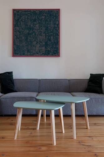 Ragaba Endocarp Coffee Table 80x48x40cm – Sage Green / Ashwood Begrenzt auf 3 Tage