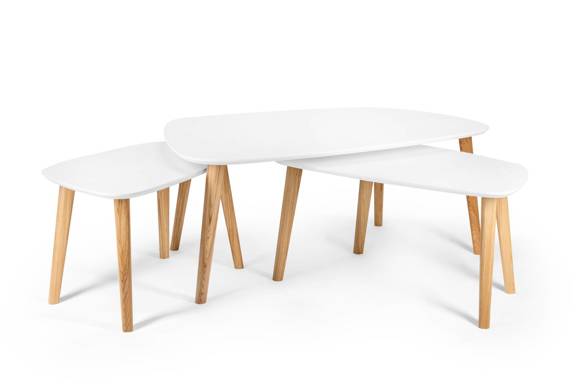 Ragaba Endocarp Coffee Table 68x41x40cm - Chalk / Ashwood Speichern exportieren