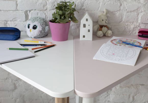 Ragaba NAJA Corner Desk W114 x L85 x H75cm Dusky Pink 50% Rabatt für begrenzte Zeit