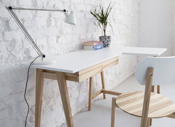 Ragaba LUKA Ashwood Corner Desk W 135cm x D 85cm / White Right Side Online
