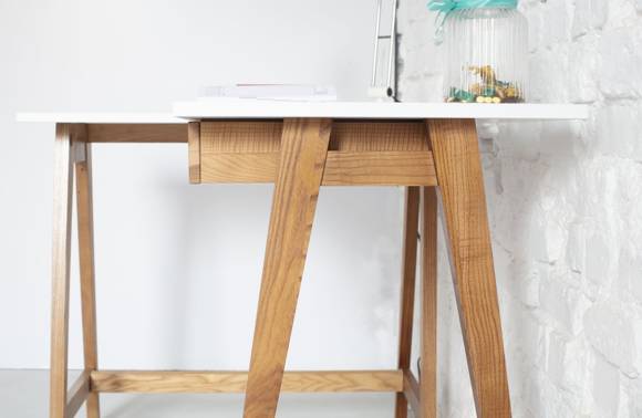 Ragaba LUKA Corner Desk W 115cm x D 85cm / White Oak Left Side Outlet