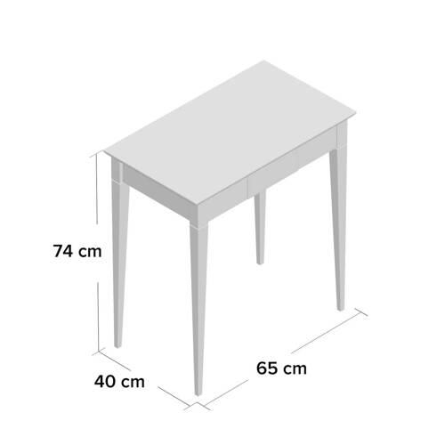 Ragaba MIMO Writing Desk - 65x40cm Black Legs / Graphite Auslauf