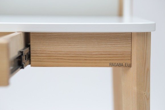 Ragaba ASHME Writing Desk W 110 x D 56 x H 75cm - Ashwood/White im Angebot