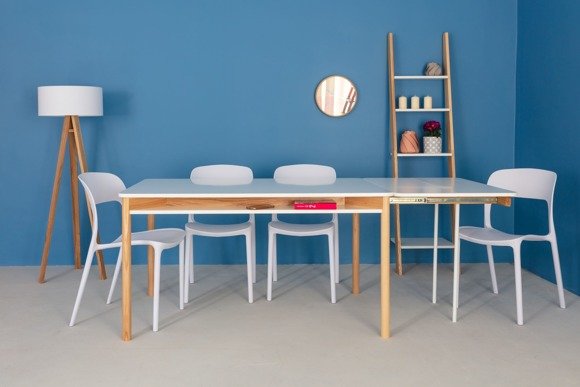 Ragaba ZEEN Extendable Table with Shelf 200x90x75cm - White Günstiger Verkauf