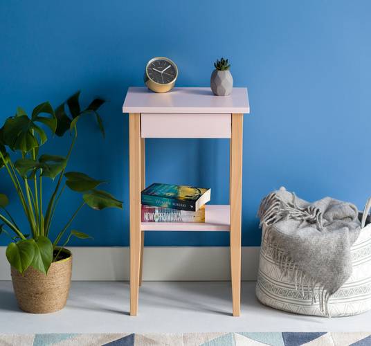 Ragaba ENTLIK Bedside Table 40x35x70cm - Dusky Pink Meist gekauft