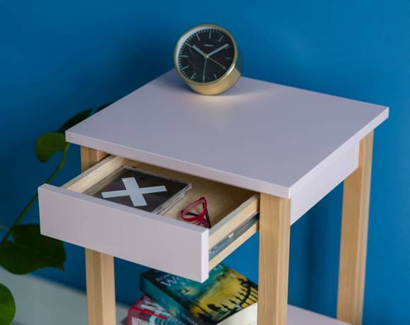 Ragaba ENTLIK Bedside Table 40x35x70cm - Dusky Pink Meist gekauft