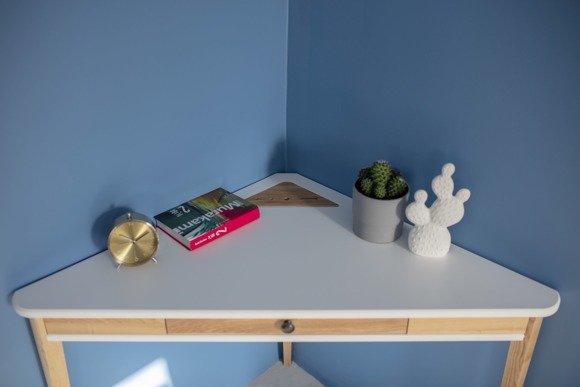 Ragaba ASHME Corner Desk 114x85x85cm - White Blitzverkäufe