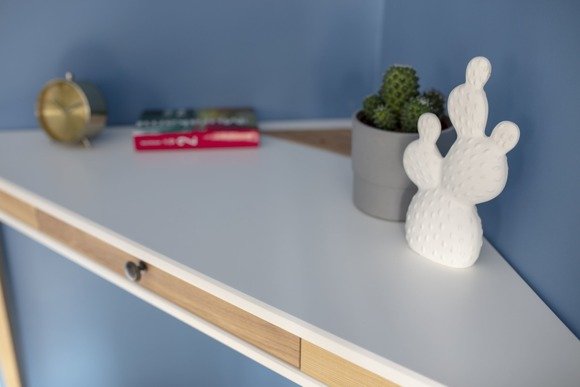 Ragaba ASHME Corner Desk 114x85x85cm - White Blitzverkäufe