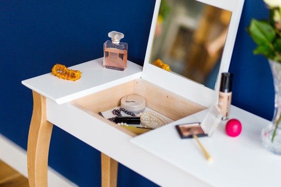 Ragaba LILLO Dressing Table with Mirror - 105x35cm Dusky Pink Limitierter Zeitrabatt