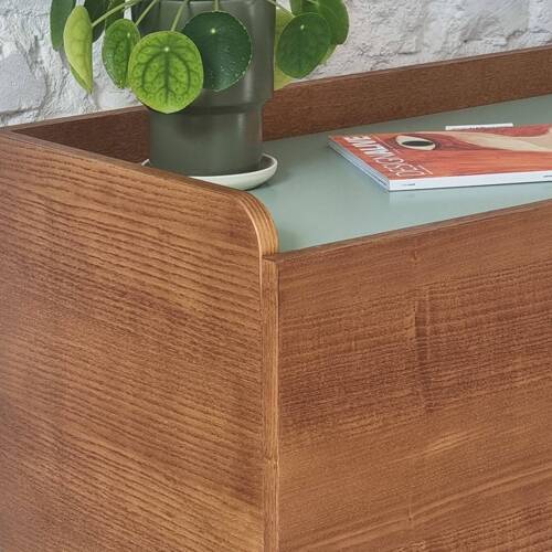 Ragaba DABI Record Player Sideboard 110cm Oak White Fabrikpreis