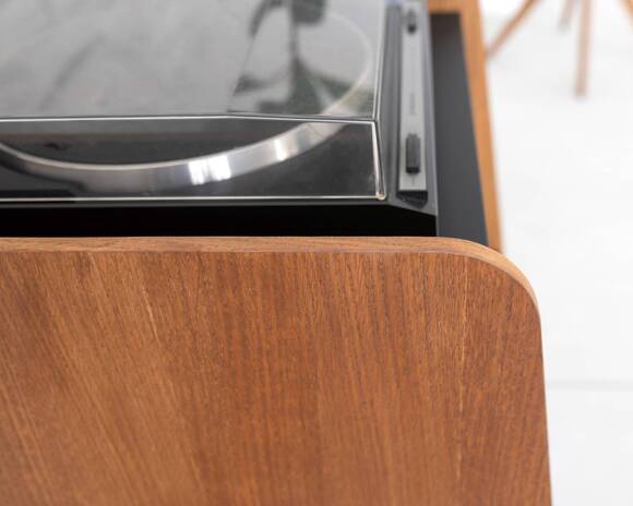 Ragaba RYMO Record Player Cabinet with Drawer W53 x D61cm Oak Black Versandkostenfrei