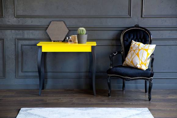 Ragaba Console LILLO 65x35cm Black Legs / Petrol Blue Exklusivangebot