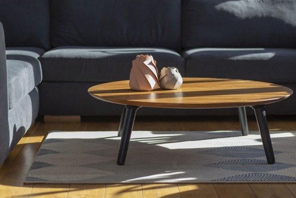 Ragaba Contrast SLICE Coffee Table 100x100x31cm- White Saisonschlussverkauf