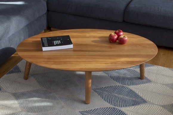 Ragaba Contrast OVO Coffee Table 110x70x31cm - Black Legs Black Friday