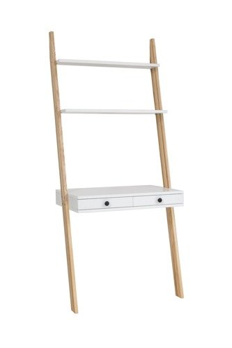 Ragaba LENO Ladder Shelf Desk 79x183cm - Ashwood / White Neueste Mode