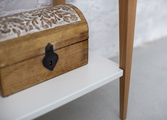 Ragaba MIMO Console Table with Shelf 85x35cm - White Blitzangebot