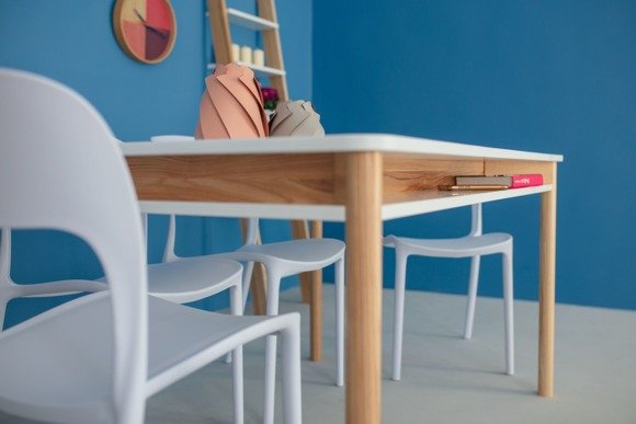 Ragaba ZEEN Dining Table with Shelf 140x90x75cm - White Neuheiten