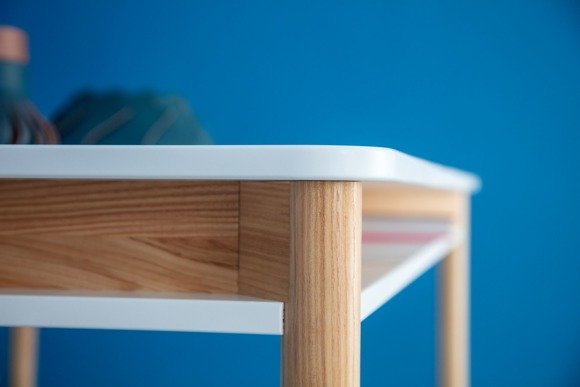 Ragaba ZEEN Dining Table with Shelf 140x90x75cm - White Neuheiten