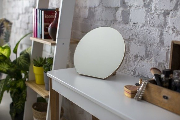 Ragaba ASHME Ladder Shelf with Mirror 45x180cm - Ashwood Shelves/White Saisonale Angebote