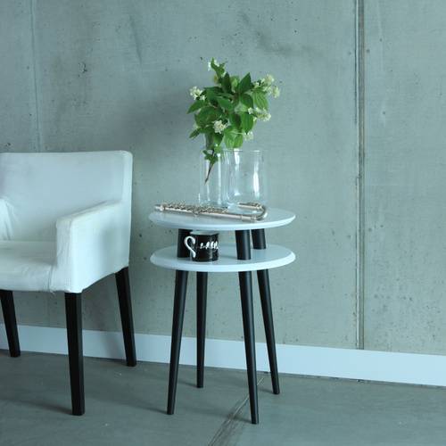 Ragaba UFO Side Table diam. 45cm x height 61cm - Dark grey/black legs Tiefpreis