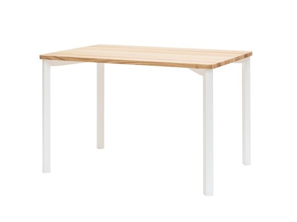 Ragaba TRIVENTI Ashwood Dining Table 120x80cm - White Round Legs Begrenzte Freigabe
