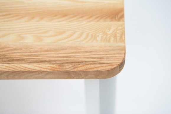 Ragaba TRIVENTI Ashwood Dining Table 120x80cm - White Round Legs Begrenzte Freigabe