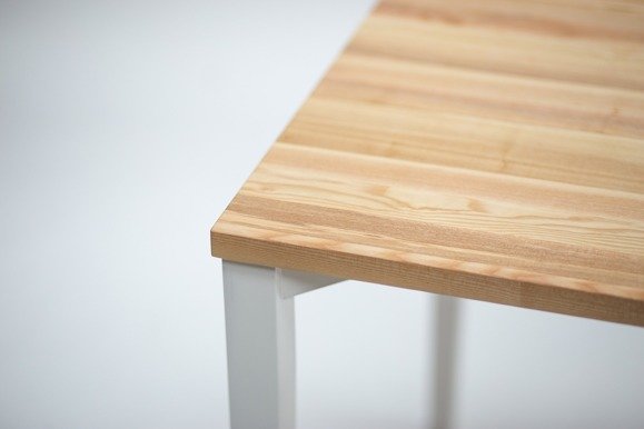 Ragaba TRIVENTI Ashwood Dining Table 120x80cm - White Round Legs Begrenzte Freigabe
