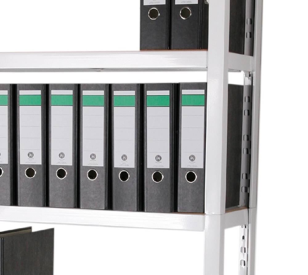 Szagato Archivregal 150 kg 180x90x30cm 55 Ordner 5 Metallböden weiß SZAGATO Metallregal Fachbodenregal Lagerregal Metall Aktenregal Ordnerregal Büroregal Wochenangebot