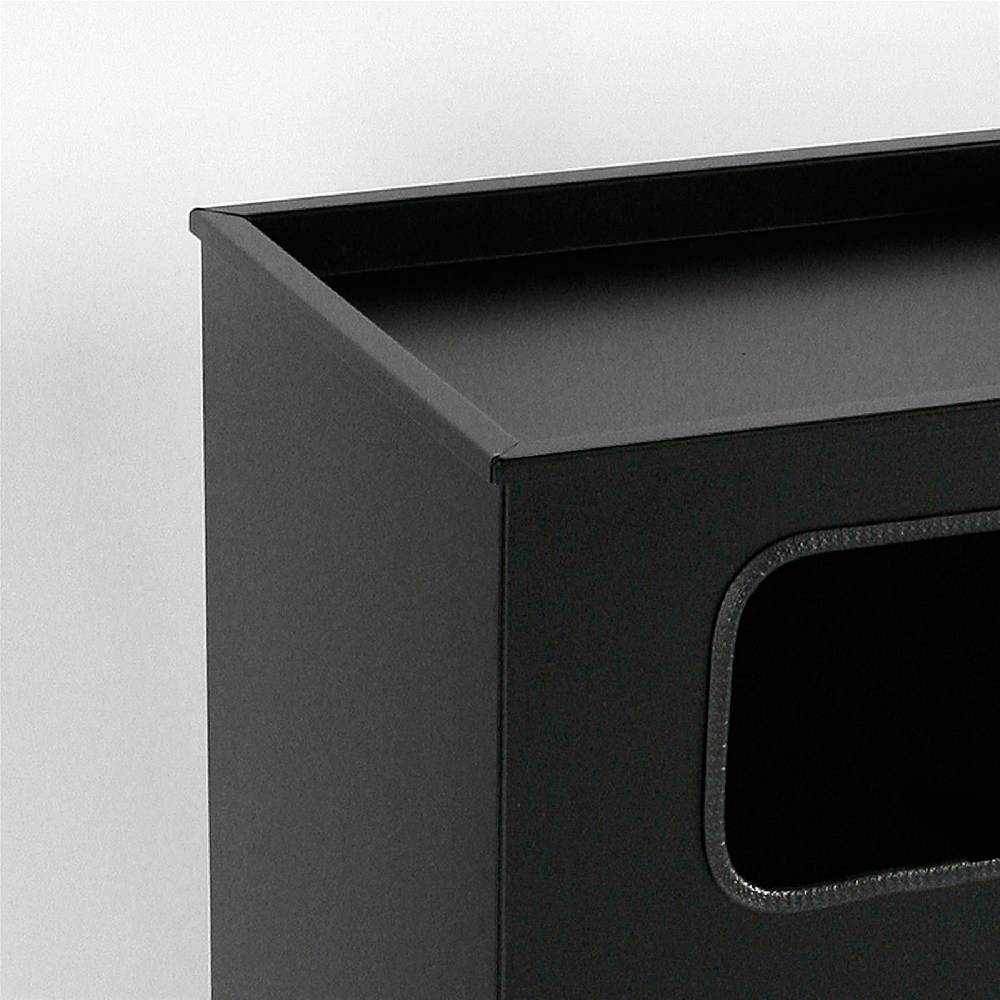 Szagato Aschenbecher mit Mülleimer Classic 62x40x33cm 28 ltr Schwarz inkl Inneneimer SZAGATO Standascher Abfalleimer Mülleimer mit Aschenbecher Abfallsammler Kostenlose Rückgabe