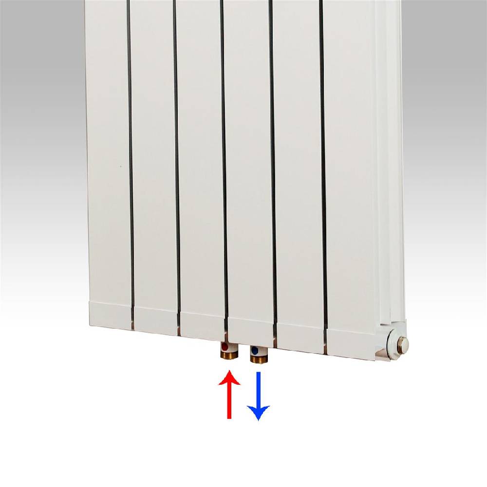 Szagato BADHEIZKÖRPER Design Aluminium 2 124 x 48 x 10cm 1295 Watt weiß + 2 Knopfhalter SZAGATO Designheizkörper Handtuchheizkörper mit Seitenanschluss Zeitbegrenzte Promotion
