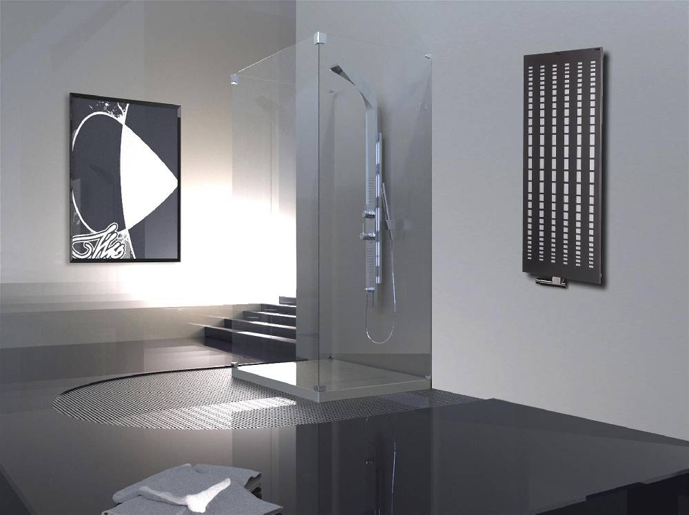 Szagato BADHEIZKÖRPER Design broken Mirror 2 120x47cm 799 Watt anthrazit moonstone SZAGATO Designheizkörper Handtuchheizkörper Mittelanschluss Handtuchwärmer Jubiläumsangebot