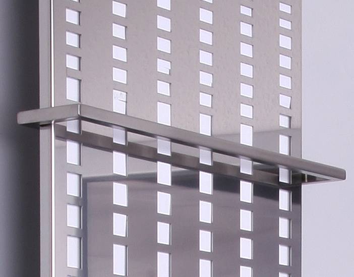 Szagato BADHEIZKÖRPER Design broken Mirror 2 120x47cm 799 Watt Edelstahl (+1 Halter 15mm) SZAGATO Designheizkörper Mittelanschluss Paneelheizkörper Lagerräumung