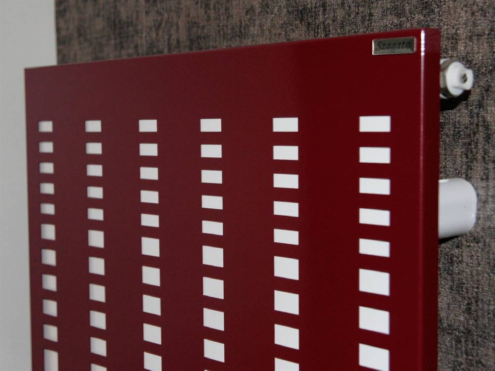 Szagato BADHEIZKÖRPER Design broken Mirror 2 120x47cm 799 Watt rot SZAGATO Designheizkörper Handtuchheizkörper mit Mittelanschluss Handtuchwärmer Große Rabatte