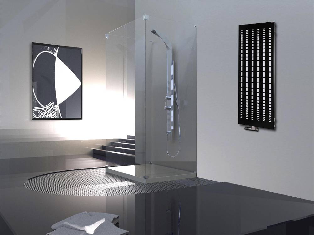 Szagato BADHEIZKÖRPER Design broken Mirror 2 120x47cm 799 Watt schwarz SZAGATO Designheizkörper Handtuchheizkörper mit Mittelanschluss Handtuchwärmer Saisonale Angebote