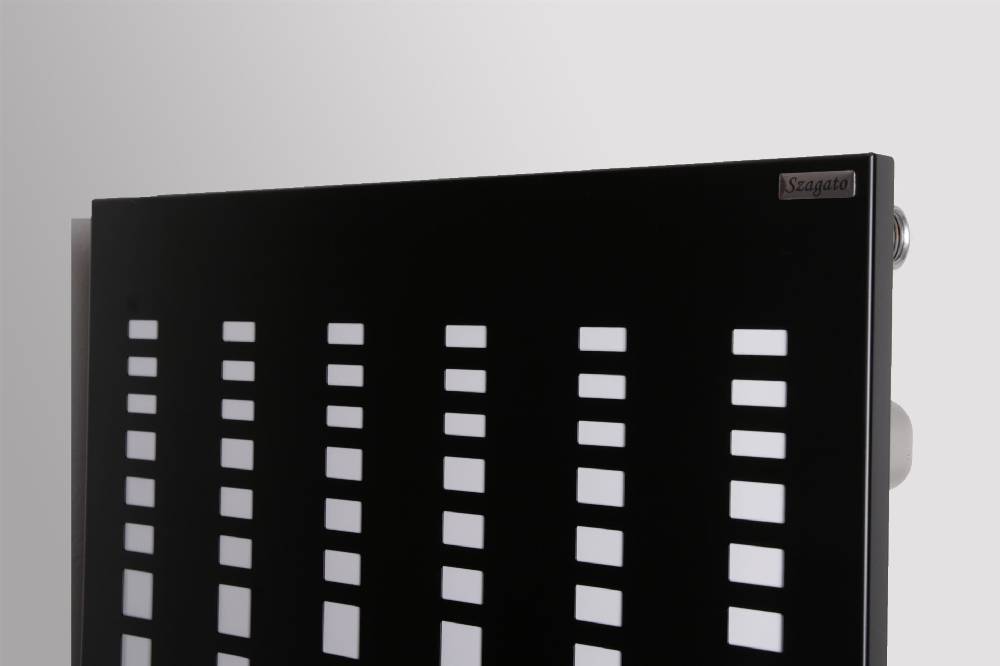 Szagato BADHEIZKÖRPER Design broken Mirror 2 120x47cm 799 Watt schwarz SZAGATO Designheizkörper Handtuchheizkörper mit Mittelanschluss Handtuchwärmer Saisonale Angebote