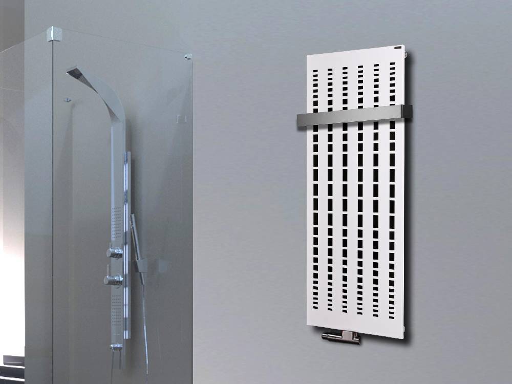 Szagato BADHEIZKÖRPER Design broken Mirror 2 120x47cm 799 Watt weiß +1 Halter 50mm SZAGATO Designheizkörper Handtuchheizkörper Mittelanschluss Handtuchwärmer Kauf eins, bekomm eins gratis