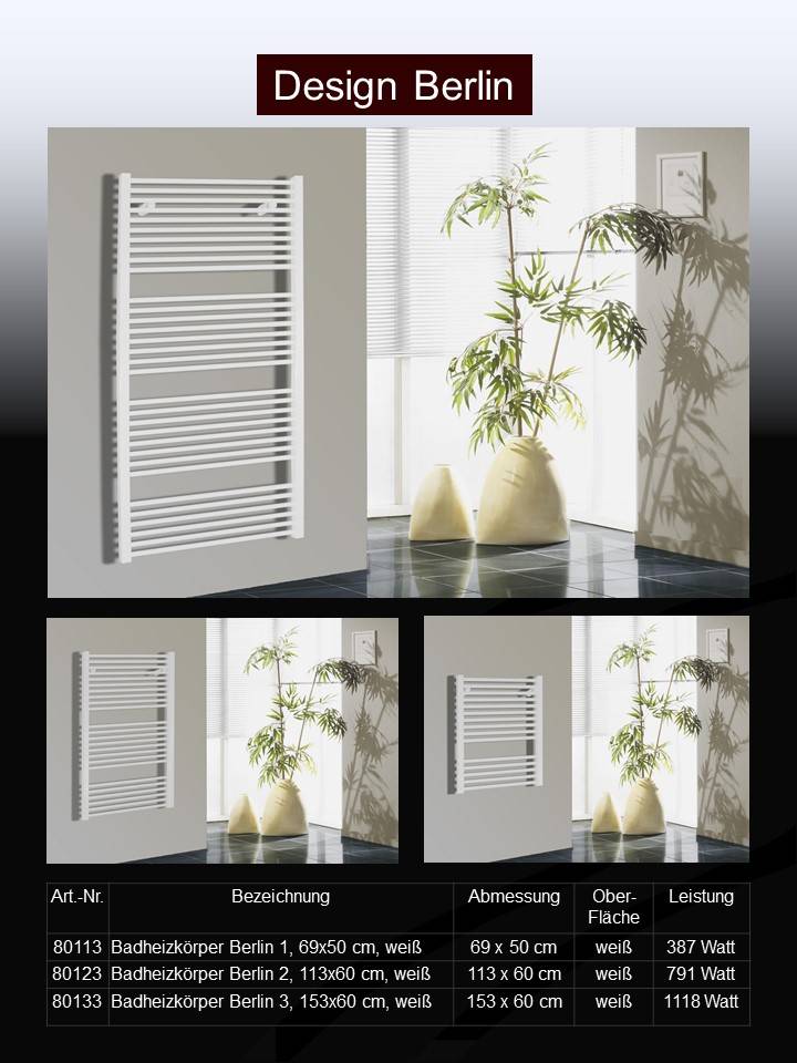 Szagato BADHEIZKÖRPER Design Berlin 2 113 x 60cm 791 Watt weiß SZAGATO Handtuchheizkörper mit Seitenanschluss Handtuchwärmer mit Seitenanschluss Nur für heute