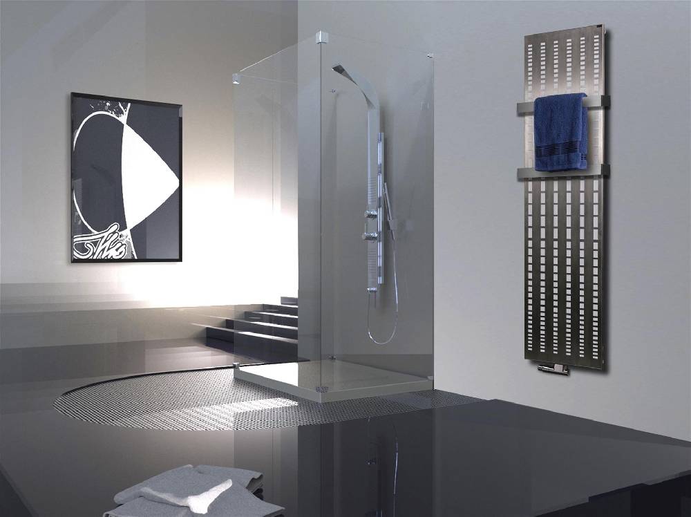 Szagato BADHEIZKÖRPER Design broken Mirror 3 180x47cm 1118 Watt Edelstahl matt (+2 Halter 50mm) SZAGATO Designheizkörper mit Mittelanschluss Handtuchwärmer Rabatte dieses Monats