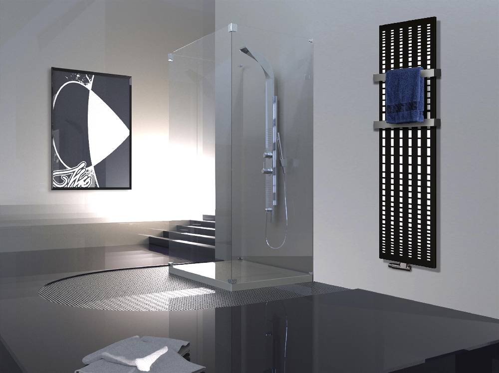 Szagato BADHEIZKÖRPER Design broken Mirror 3 180x47cm 1118 Watt schwarz (+2 Halter 50mm) SZAGATO Designheizkörper Handtuchheizkörper mit Mittelanschluss Hotsell